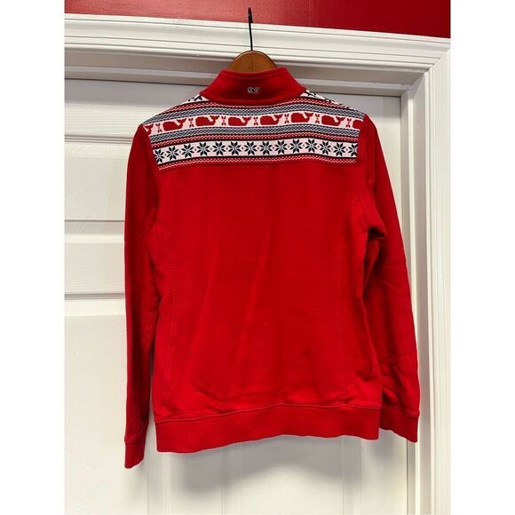 Simply Southern Red Whale Embroidered Quarter Zip Sweatshirt sz S - Picture 6 of 7